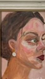 Commissioned portrait of a woman in profile